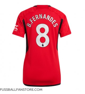 Manchester United Bruno Fernandes #8 Replik Heimtrikot Damen 2023-24 Kurzarm